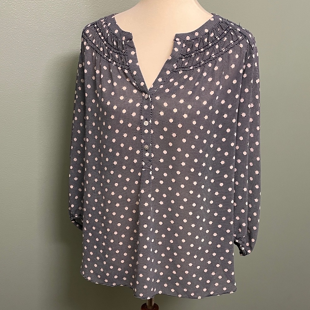 Max Studio Polka Dot Blouse
